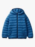 Benetton Kids' Hooded Puffer Jacket, Bluette