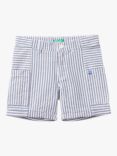 Benetton Kids' Striped Cotton Shorts, Multi