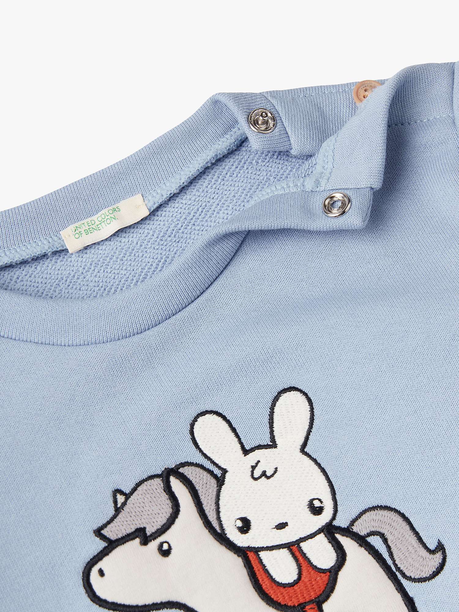 Buy Benetton Baby Bunny Applique Sweatshirt Online at johnlewis.com