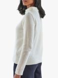 Pure Collection Cable Knit Cotton Jumper, White