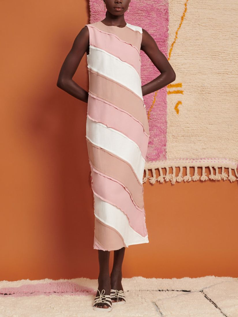 GHOSPELL Bea Striped Midi Dress, Multi, 6