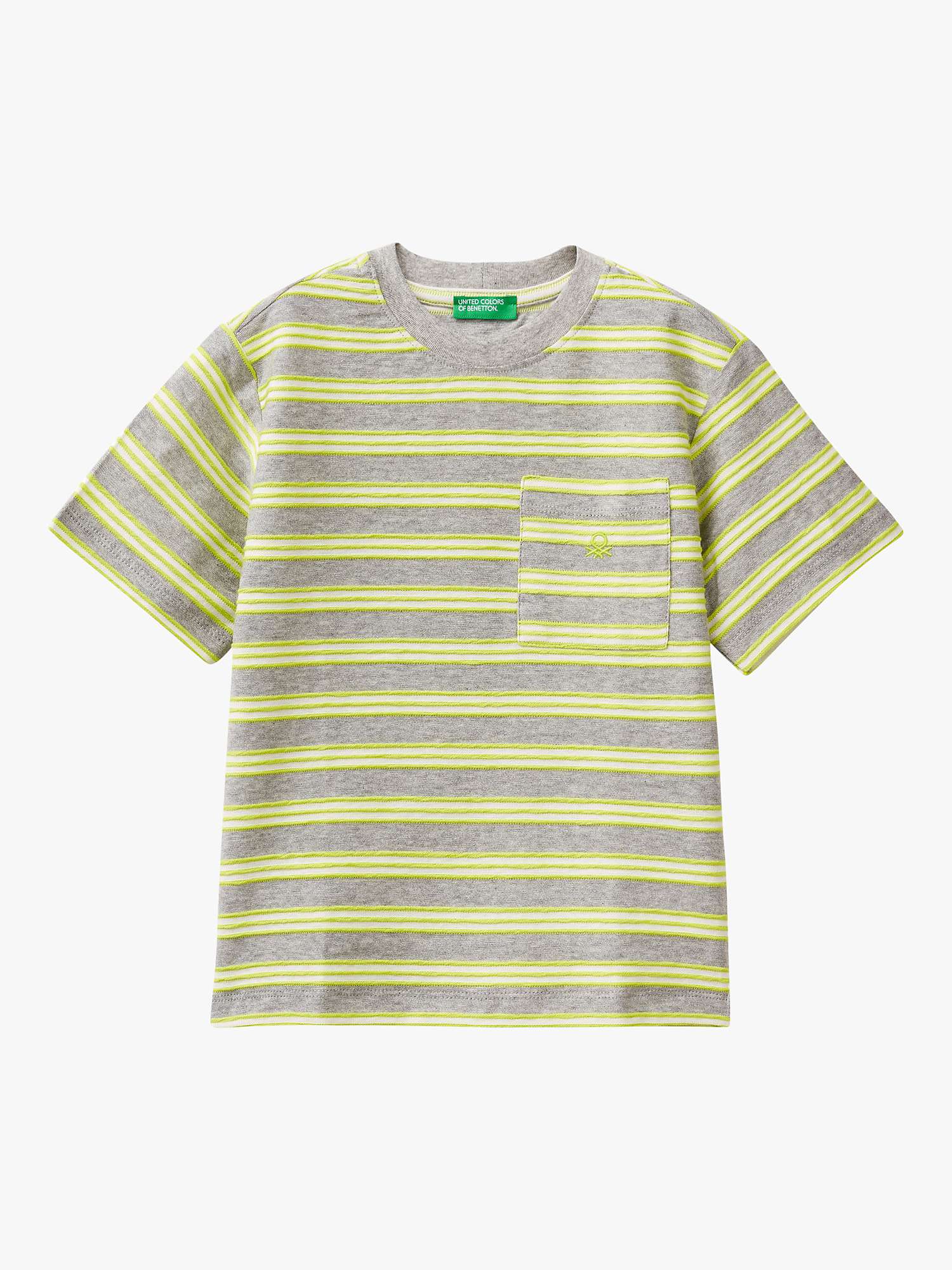 Buy Benetton Kids' Logo Stripe Pocket Detail T-Shirt Online at johnlewis.com