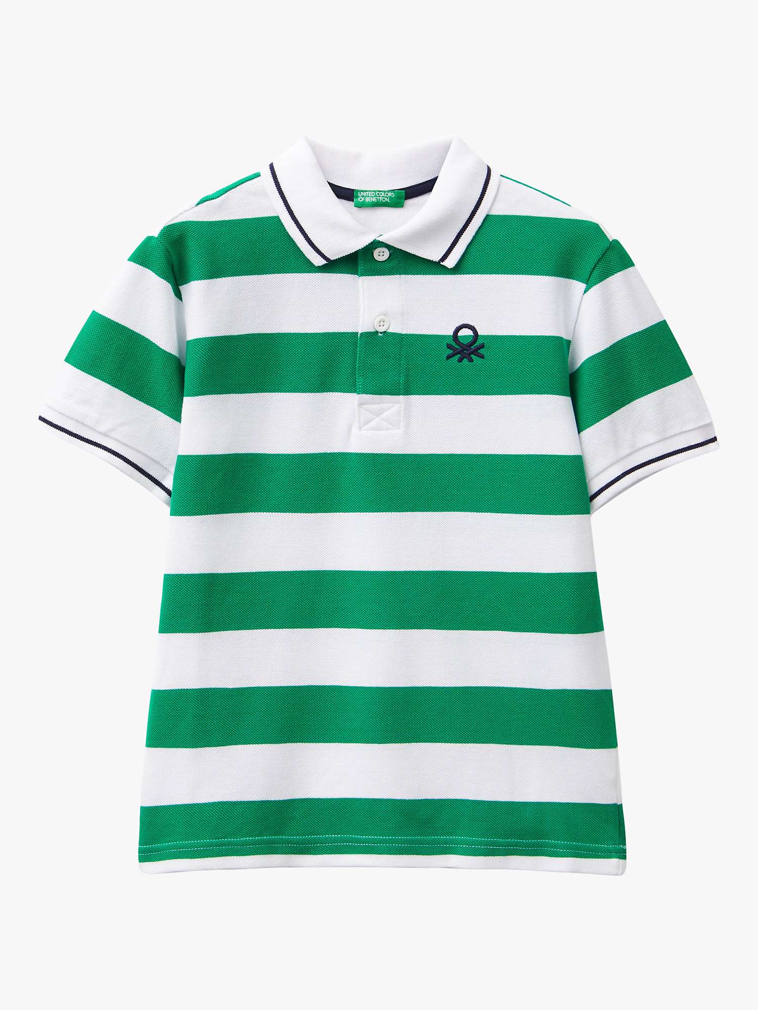 Buy Benetton Kids' Stripe Short Sleeve Polo Shirt Online at johnlewis.com