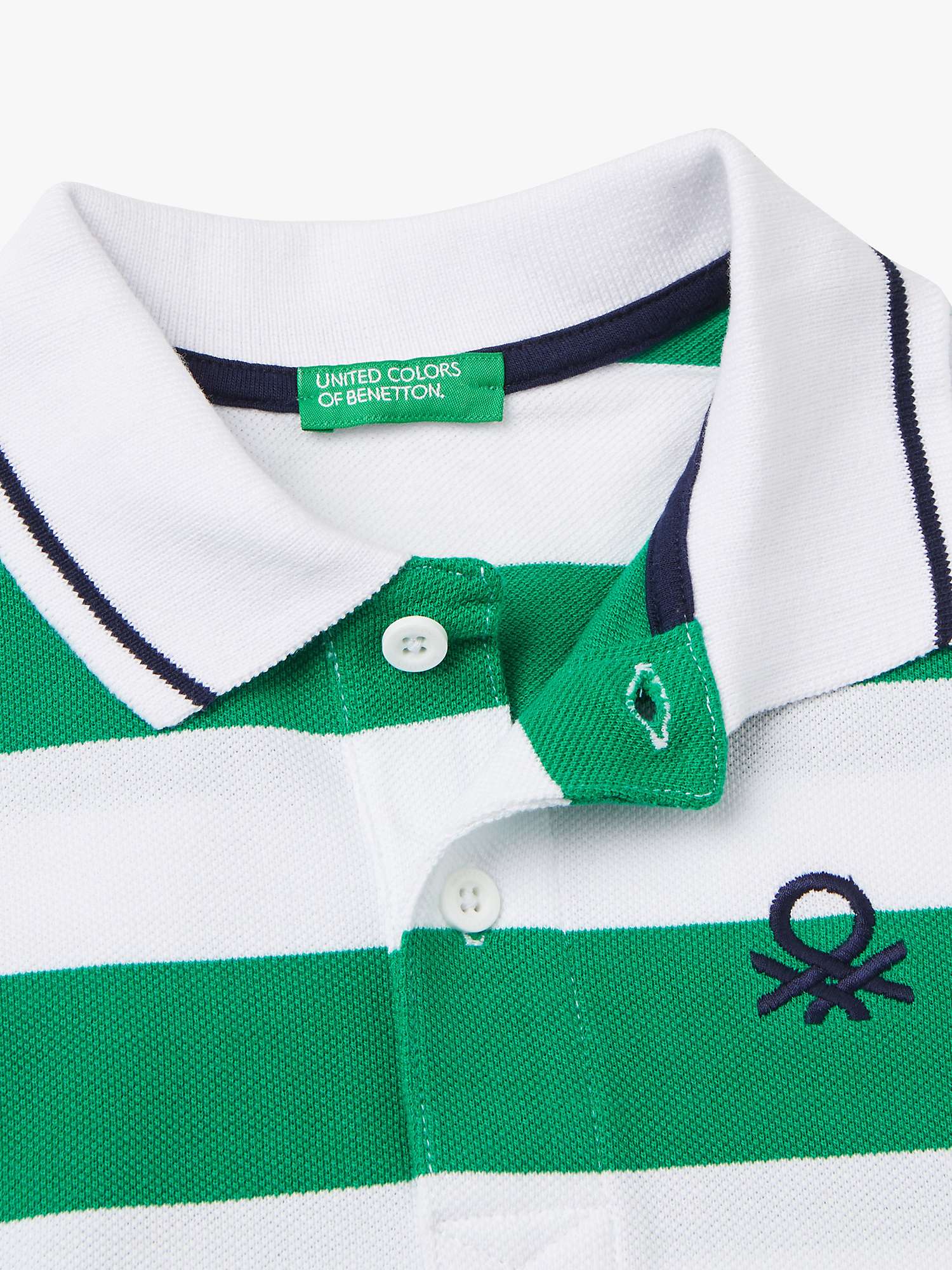 Buy Benetton Kids' Stripe Short Sleeve Polo Shirt Online at johnlewis.com