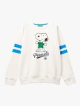 Benetton Kids' Peanuts Crew Jumper, Cream, Cream