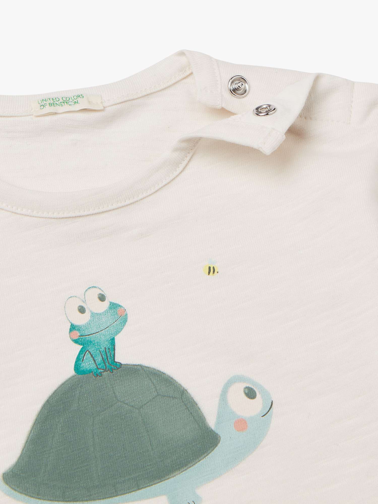 Buy Benetton Baby Take Your Time Short Sleeve T-Shirt, Cream Online at johnlewis.com