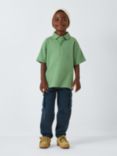 John Lewis Kids' Textured Polo Shirt, Green