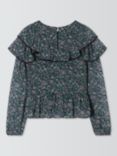 John Lewis Kids' Floral Ruffle Top, Multi