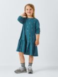 John Lewis Kids' Rainbow Print Cotton Dress, Blue