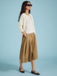 Baukjen Renee Pleat Midi Skirt, Taupe