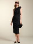 Baukjen Michaela Midi Shift Dress, Caviar Black, Caviar Black