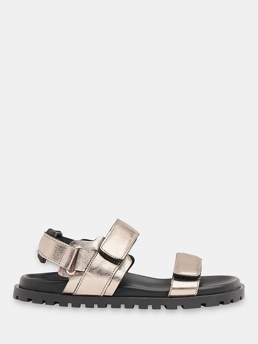 Buy Whistles Ria Sporty Velcro Strap Leather Sandals Online at johnlewis.com