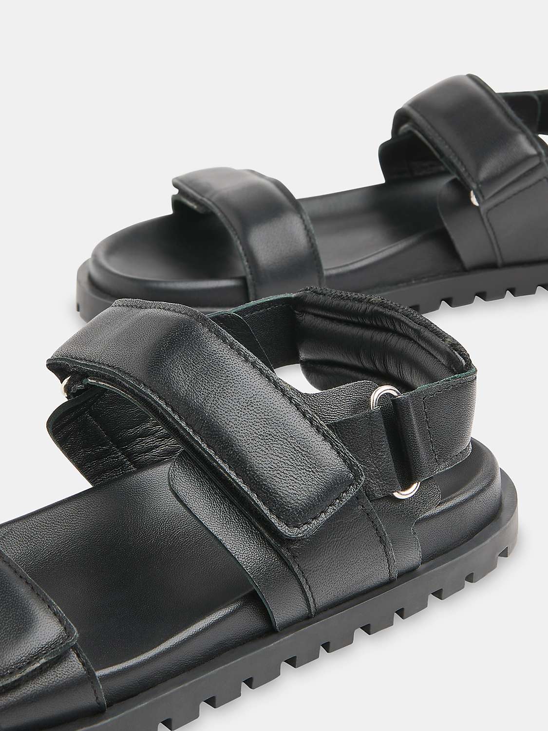 Buy Whistles Ria Sporty Velcro Strap Leather Sandals Online at johnlewis.com