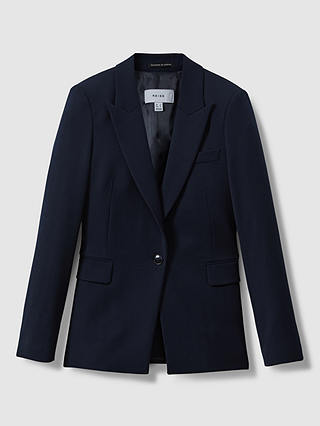 Reiss Gabi Tailored Single Breasted Suit Blazer, Navy