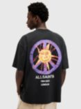 AllSaints ORBS Short Sleeve Crew T-Shirt, Washed Black