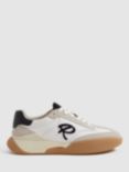 Reiss Casper Bloom Logo Runners, White/Black