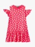 Benetton Kids' Stawberry Print Cold Shoulder Flounce Dress