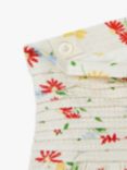 Benetton Kids' Floral Print Tuck Mini Skirt, Multi