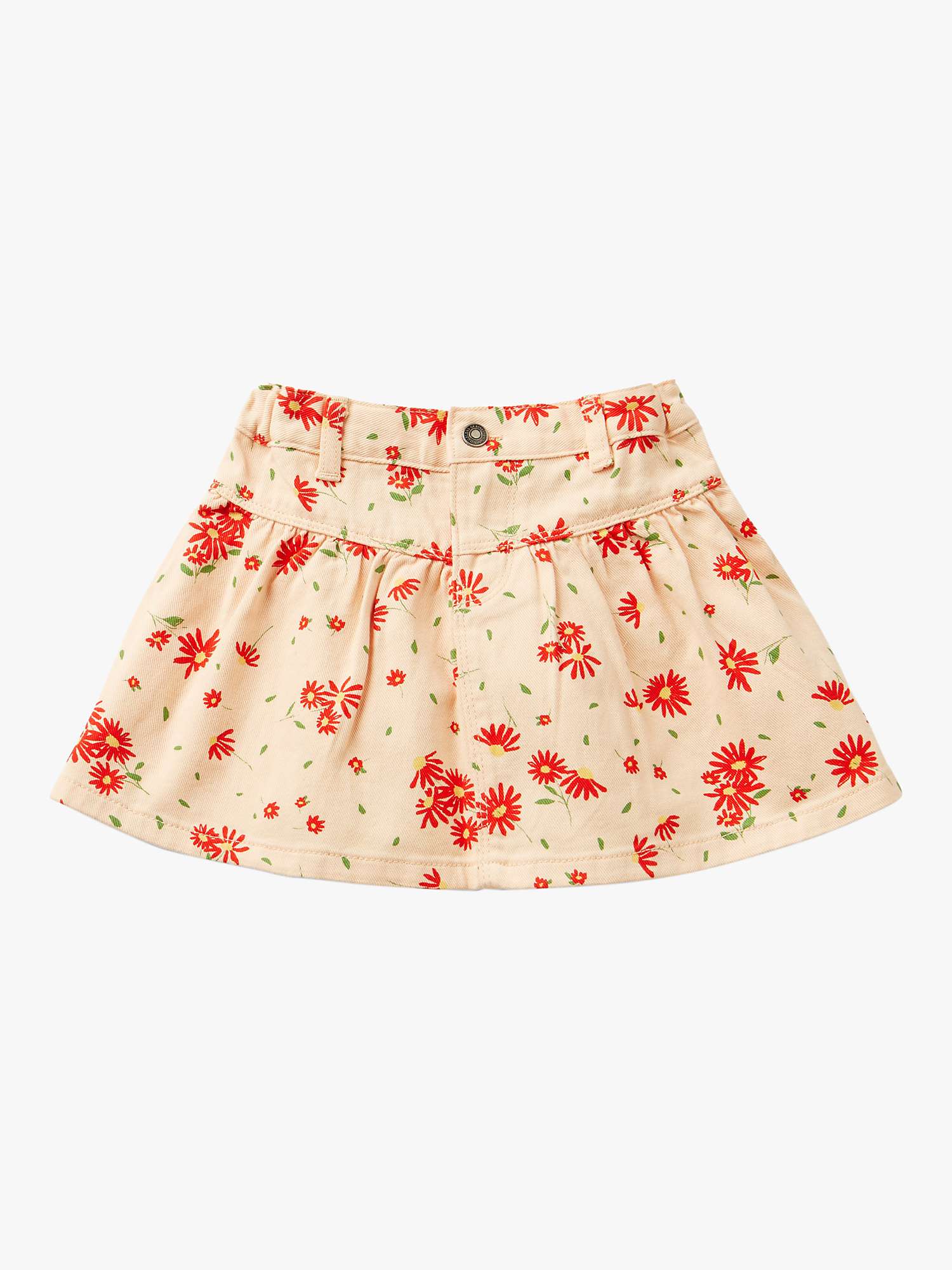 Buy Benetton Kids' Drill Floral Print Mini Skirt, Multi Online at johnlewis.com