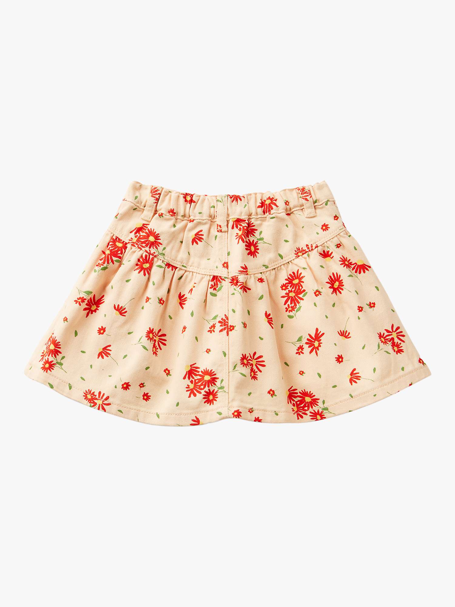 Buy Benetton Kids' Drill Floral Print Mini Skirt, Multi Online at johnlewis.com