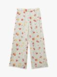 Benetton Kids' Floral Print Crepon Trousers, Multi