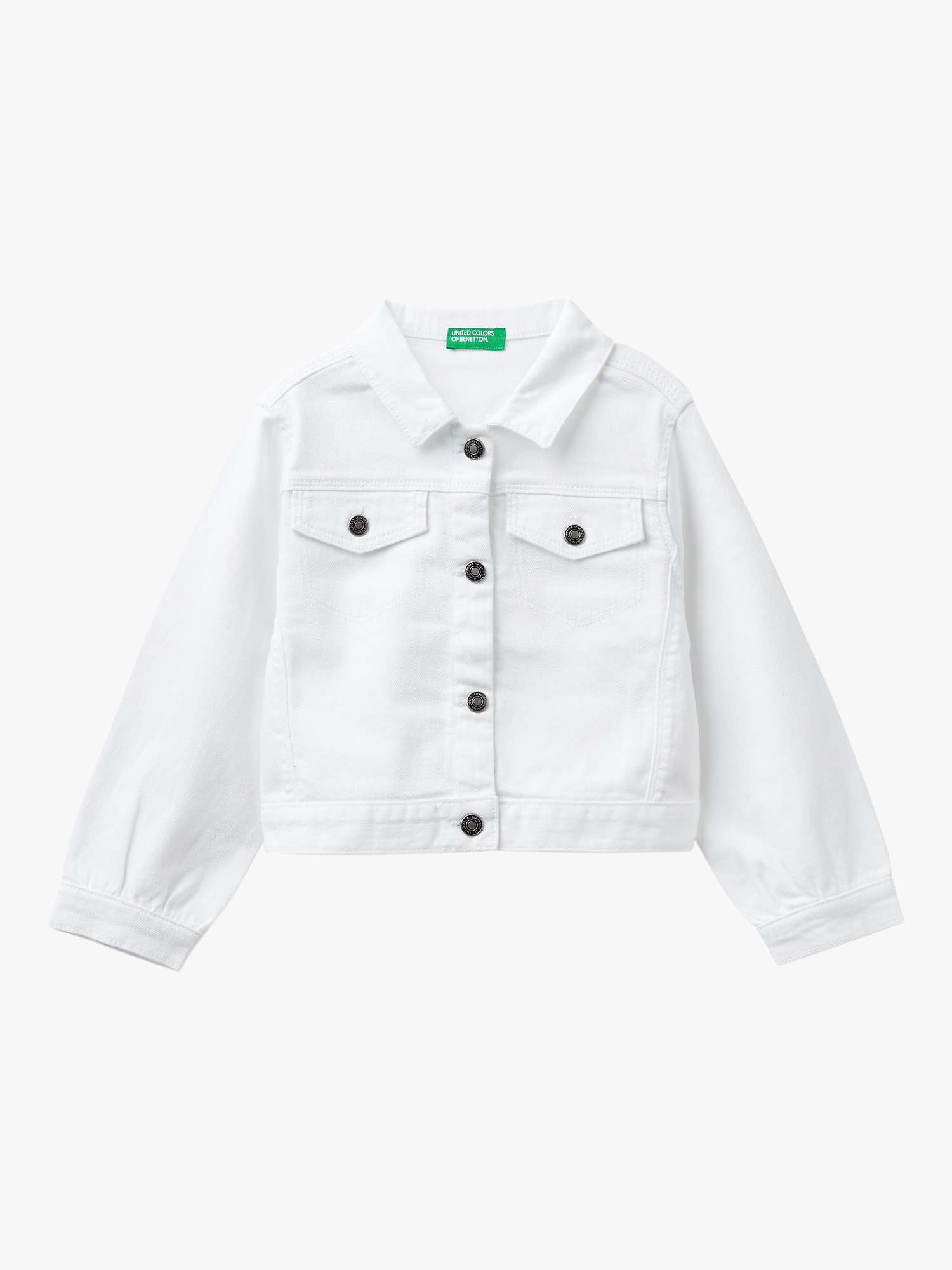 Buy Benetton Kids' Drill Jacket, Optical White Online at johnlewis.com