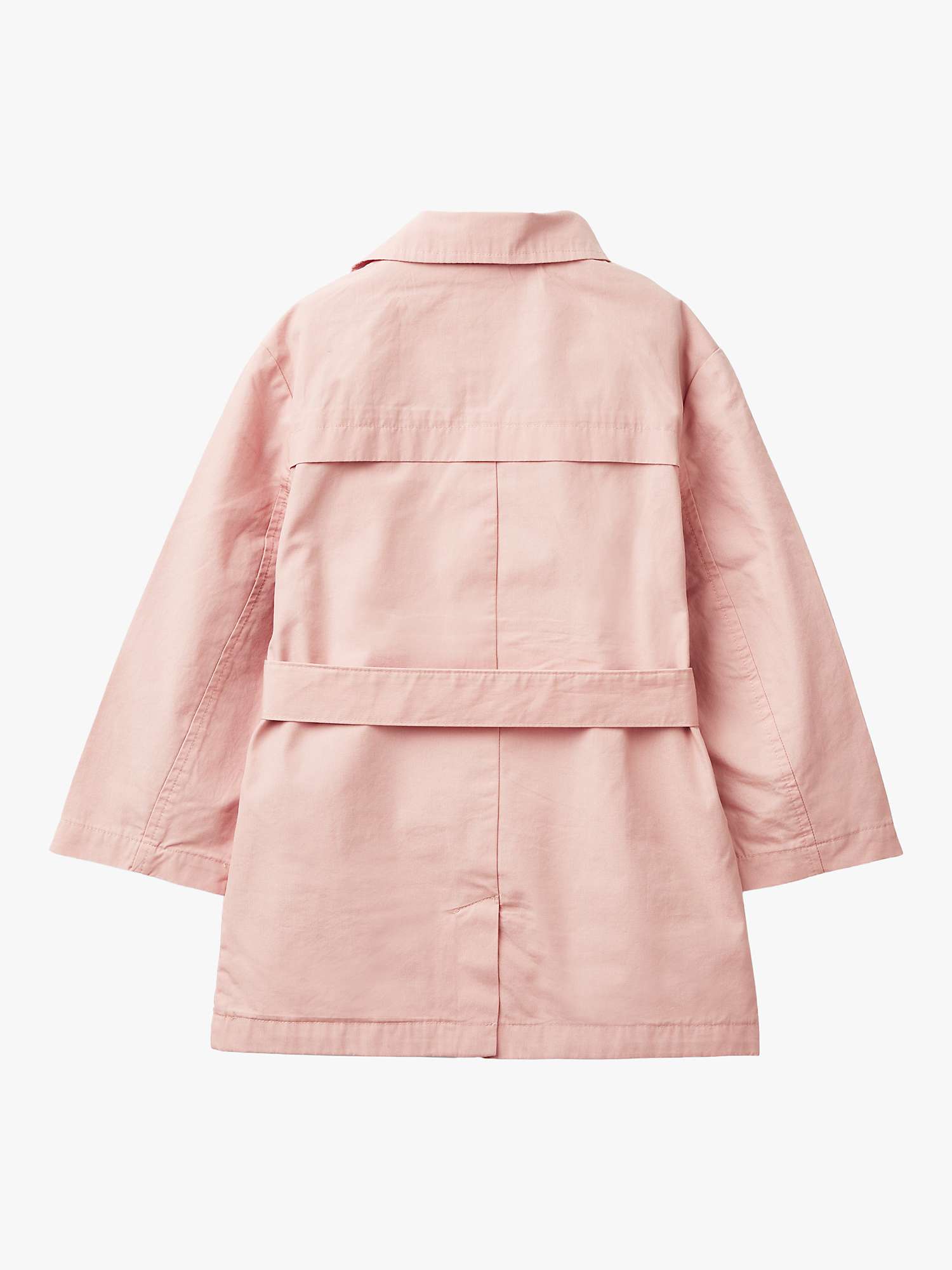 Buy Benetton Kids' Double Breasted Trench Coat, Dark Powder Online at johnlewis.com