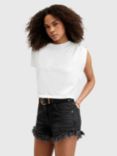AllSaints Cassie Organic Cotton T-Shirt, Optic White