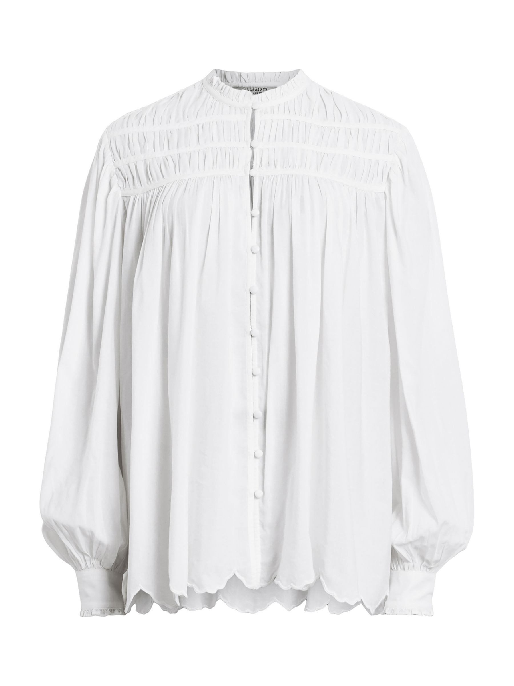 AllSaints Etti Organic Cotton Shirt, Off White