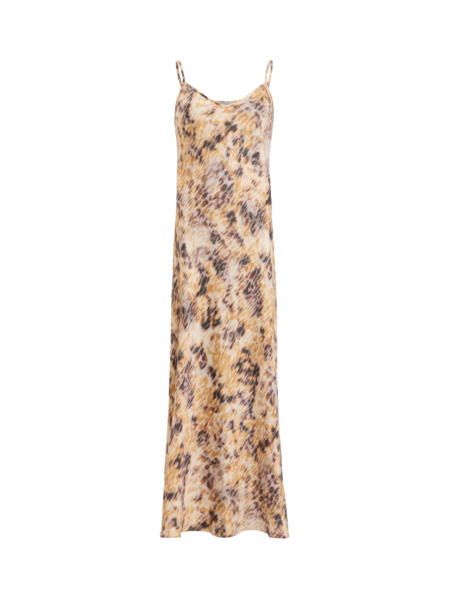 AllSaints Bryony Carmina Midi Dress, Sesame Beige at John Lewis & Partners