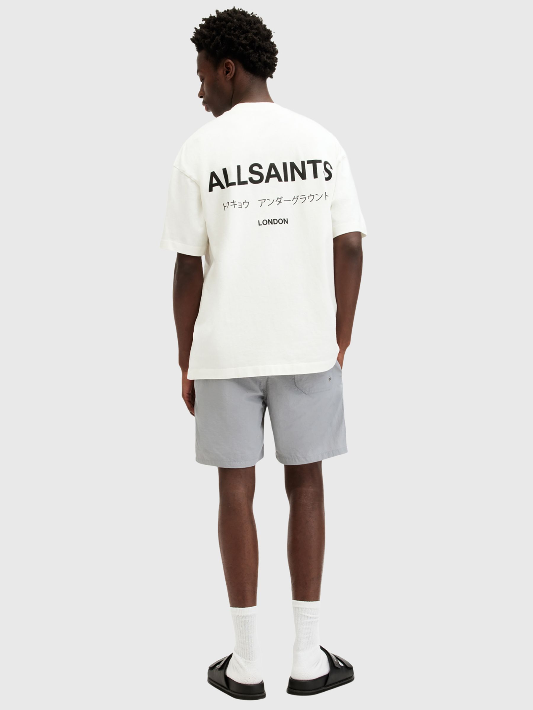 Buy AllSaints Underground Logo Swim Shorts Online at johnlewis.com