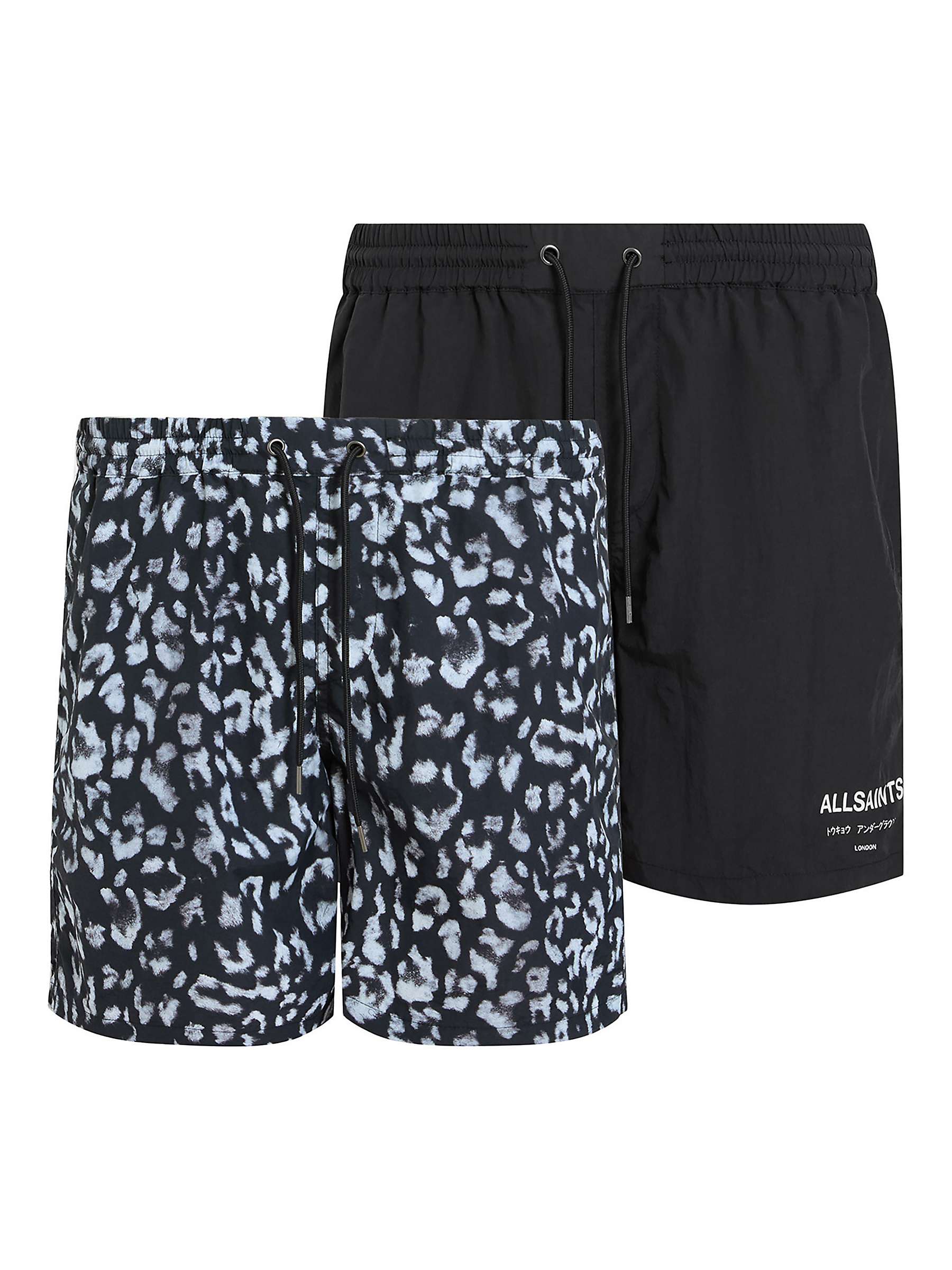 Buy AllSaints Lani Swim Shorts, Pack of 2, Black Online at johnlewis.com