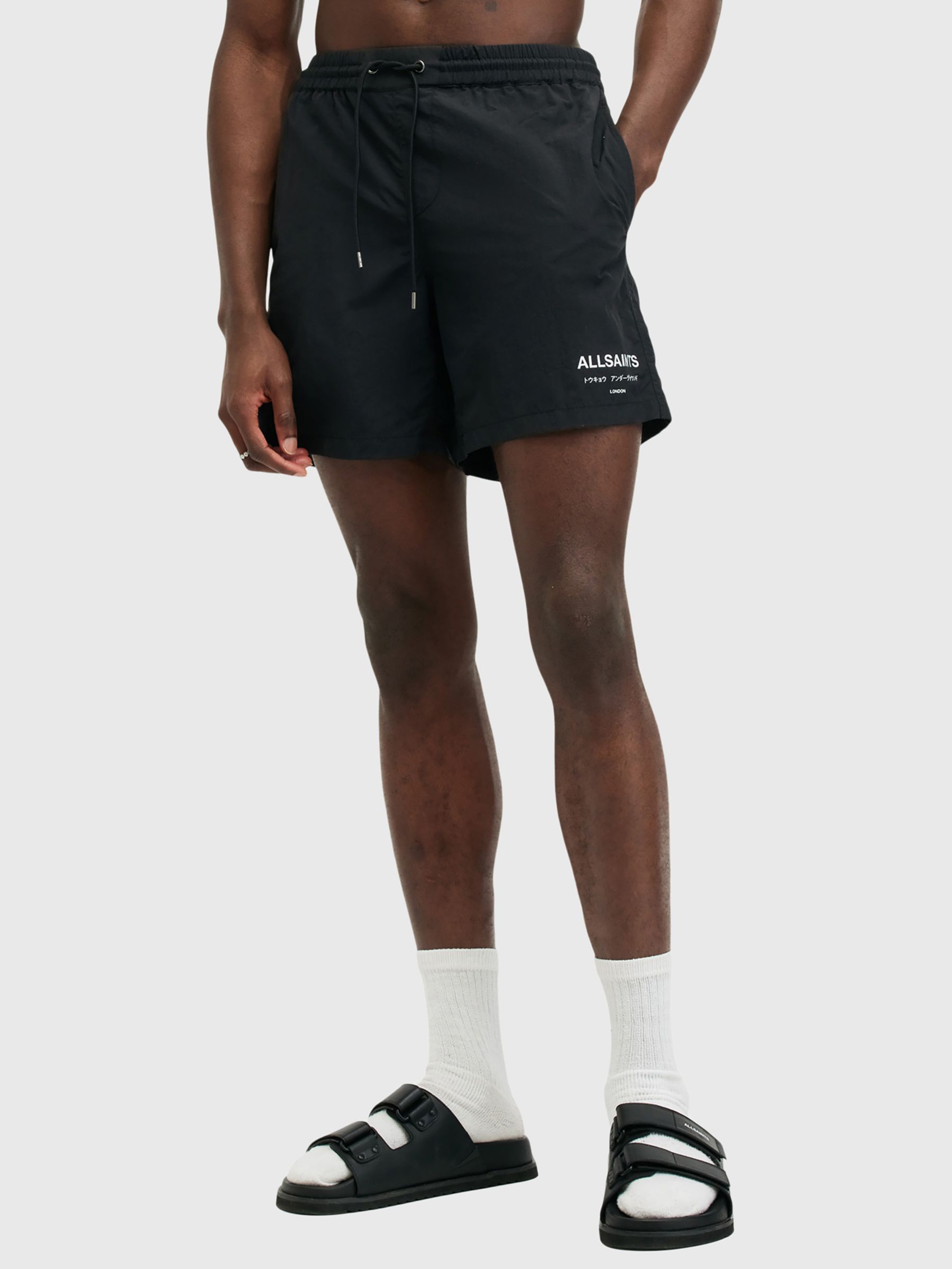Buy AllSaints Lani Swim Shorts, Pack of 2, Black Online at johnlewis.com
