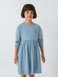 John Lewis ANYDAY Kids' Flower Jersey Dress, Blue