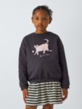 John Lewis ANYDAY Happy Days Cat Sweatshirt, Charcoal