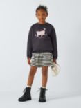 John Lewis ANYDAY Happy Days Cat Sweatshirt, Charcoal