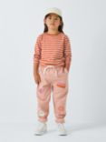 John Lewis ANYDAY Kids' Stripe Long Sleeve Top, Pink/Orange