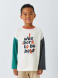 John Lewis ANYDAY Kids' Born To Be Bold Long Sleeve Top, Multi