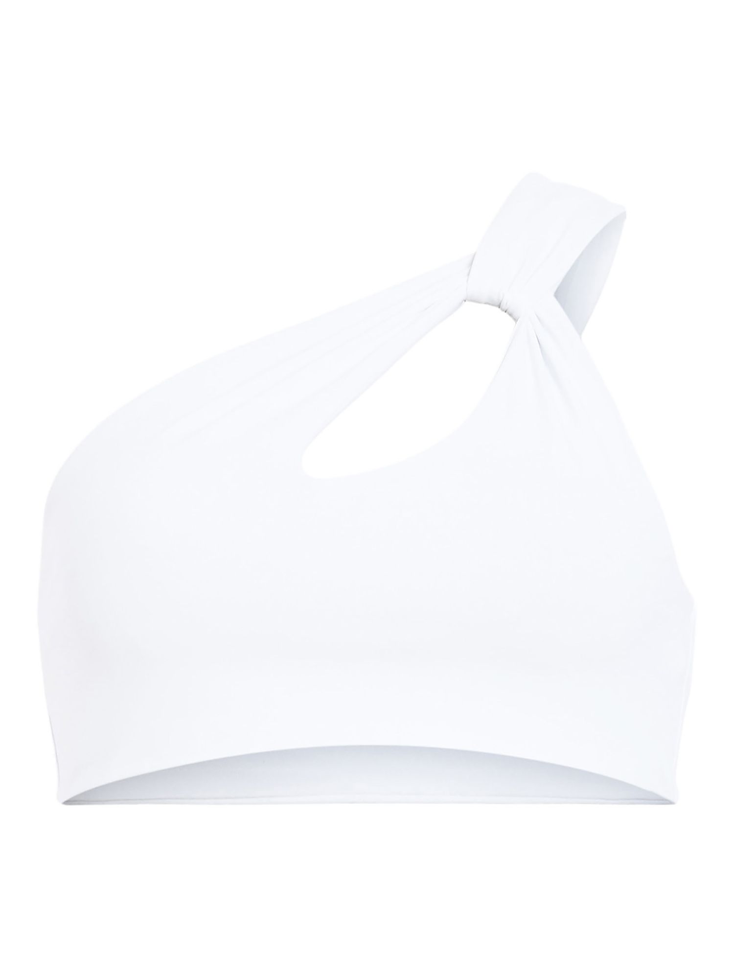 AllSaints Kayla Asymmetric Bikini Top, White, L