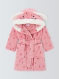 John Lewis Baby Bunny Spot Dressing Robe, Pink