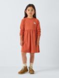 John Lewis ANYDAY Kids' Dog Ribbed Jersey Dress, Orange