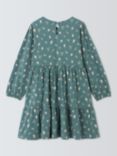 John Lewis Kids' Tiered Floral Dress, Teal Green