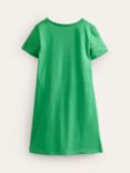 Mini Boden Kids' Vanilla Dog Applique Jersey Dress, Green