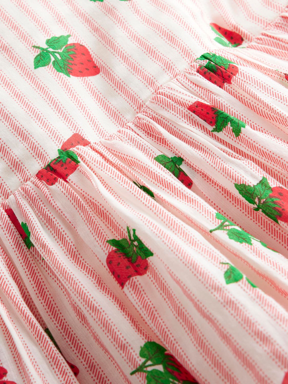 Buy Mini Boden Kids' Cross Back Dress, Strawberry Stripe Online at johnlewis.com