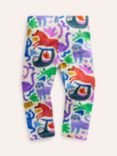 Mini Boden Kids' Fun Safari Friends Cropped Leggings, Multi