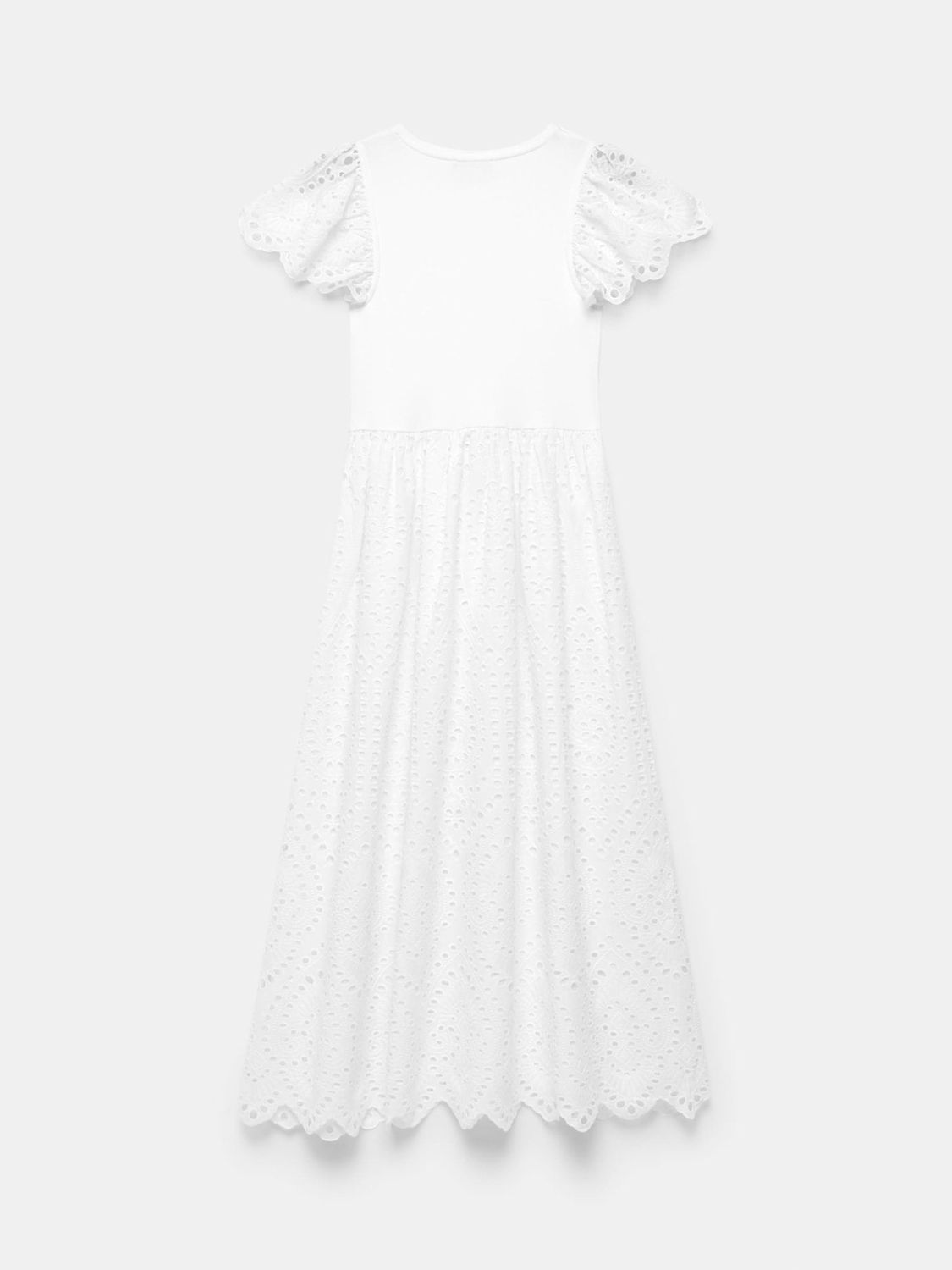 Mint Velvet Broderie Anglaise Midi Dress, White, XS