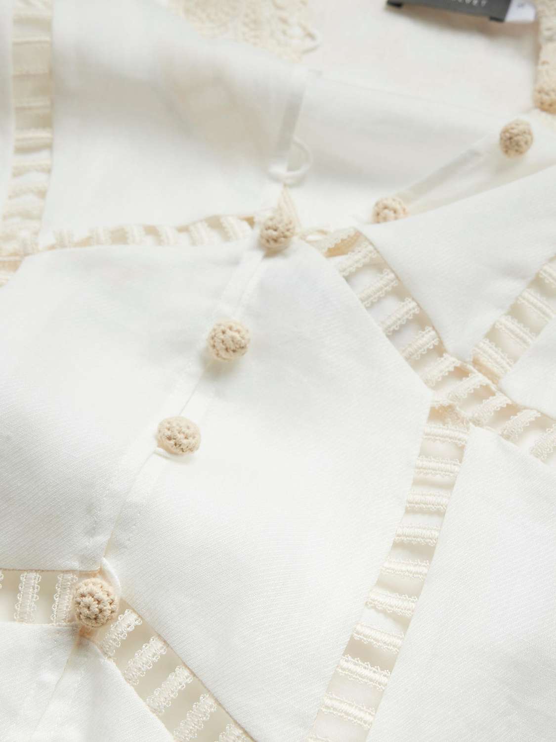 Buy Mint Velvet Embroidered Mini Dress, White Ivory Online at johnlewis.com