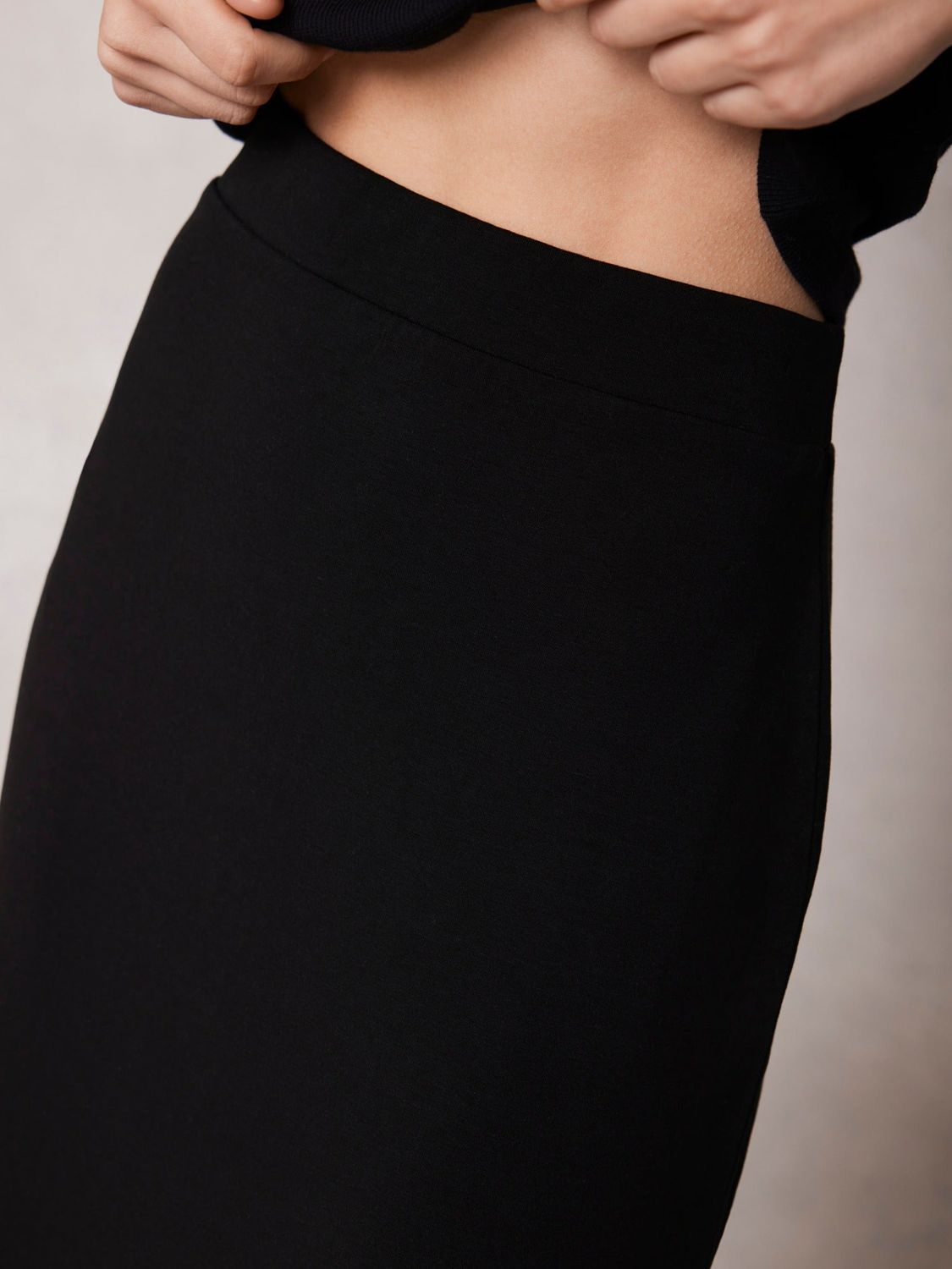 Buy Mint Velvet Jersey Tube Maxi Skirt, Black Online at johnlewis.com
