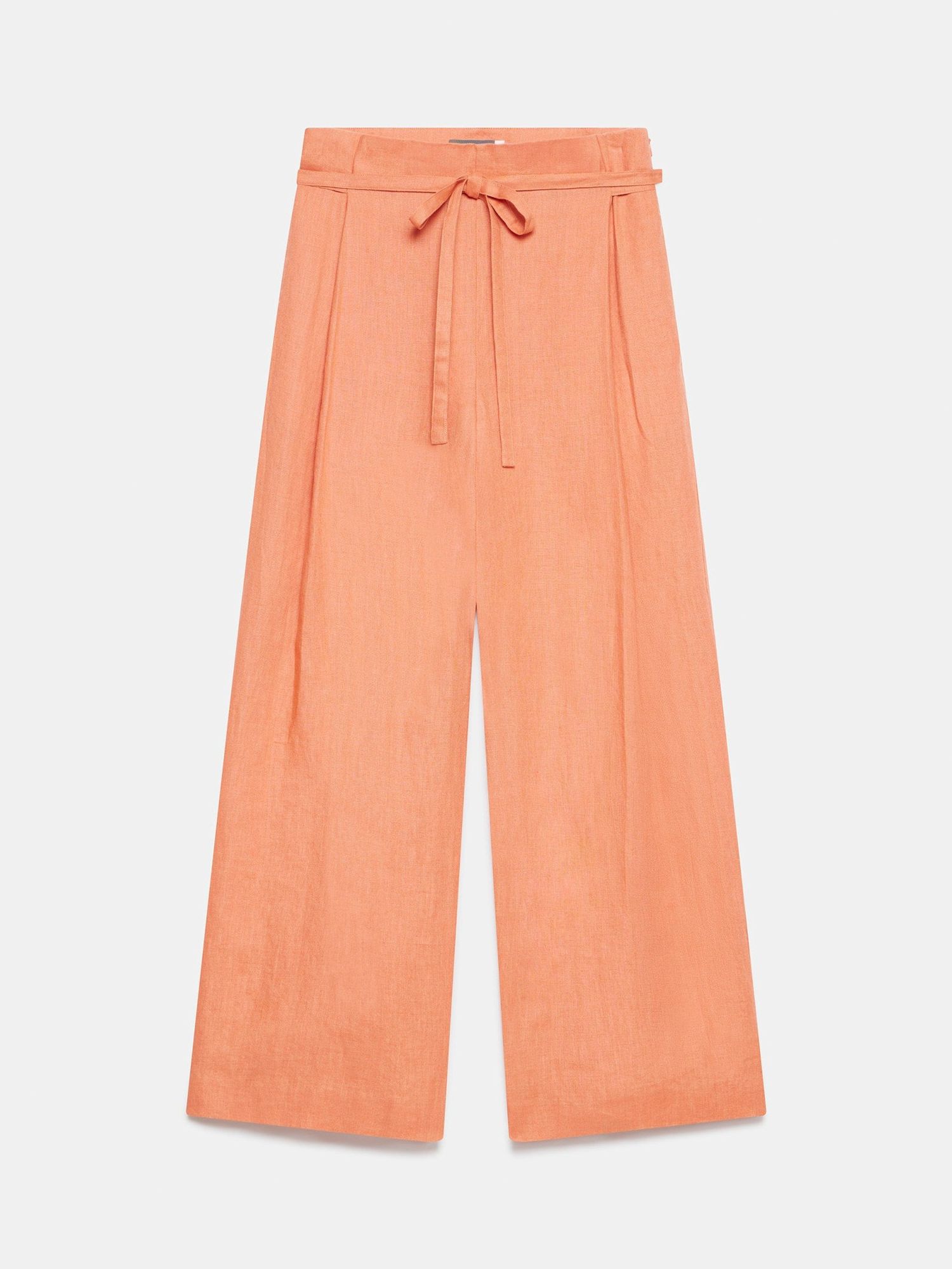 Buy Mint Velvet Wide Leg Linen Trousers, Orange Online at johnlewis.com