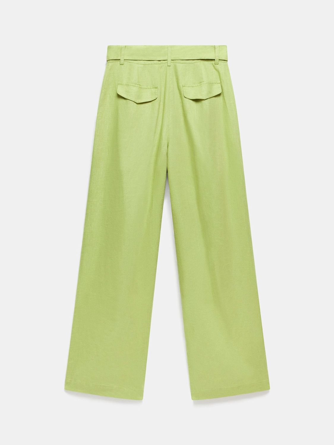 Buy Mint Velvet Wide Leg Linen Trousers, Chartreuse Green Online at johnlewis.com